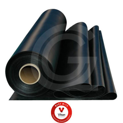 FKM/Viton plaatrubber 0,5 mm dik | 1400 mm breed | per (strekkende) meter